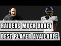 Las Vegas Raiders MOCK DRAFT Best Player Available