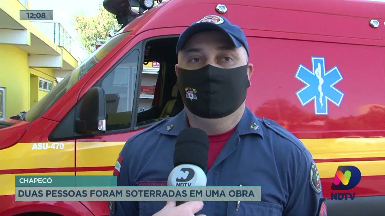 Chapecó: duas pessoas foram soterradas em uma obra