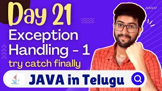 Day 21 Exception Handling try catch finally Java Course in Telugu Vamsi Bhavani