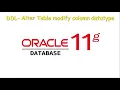 Oracle SQL 06 Alter Table Modify column datatype Marathi