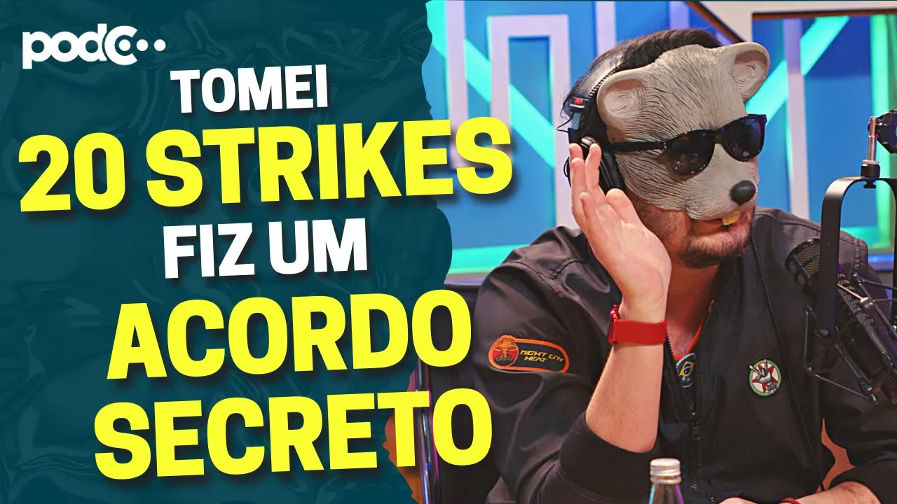 TOMEI 20 STRIKES DO YOUTUBE DE UMA SÓ VEZ E FIZ UM ACORDO SECRETO #PODCAST #CORTES  #portiolli