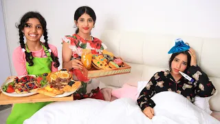 ماما تعبانة و طبخنا لها فطور شفا 