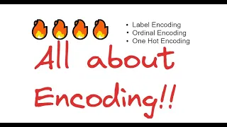 Label Encoding One Hot Encoding Ordinal Encoding using Sklearn - Machine Learning