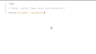 14 - PHP Constants