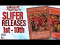 YuGiOh Slifer The Sky Dragon RELEASES 1-10 BREAKDOWN HISTORY RARITIES PICTURES G4 GBI VJMP