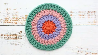 How to Crochet a Seamless Flat Circle with Invisible Color Change