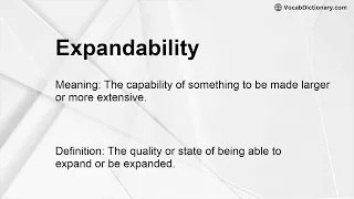 Expandability Meaning