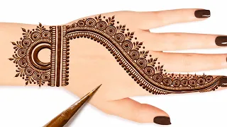 New easy beautiful mehndi design | Back hand mehndi design | Mehandi ka design | Simple henna design