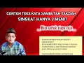 Download Lagu Teks Kata Sambutan Takziah Singkat