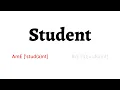 How to Pronounce student in American English and British Englishstudent