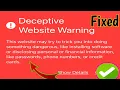 Fix USPS Deceptive website warning usps Tracking not working USPS website not working