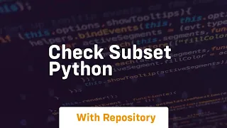 check subset python