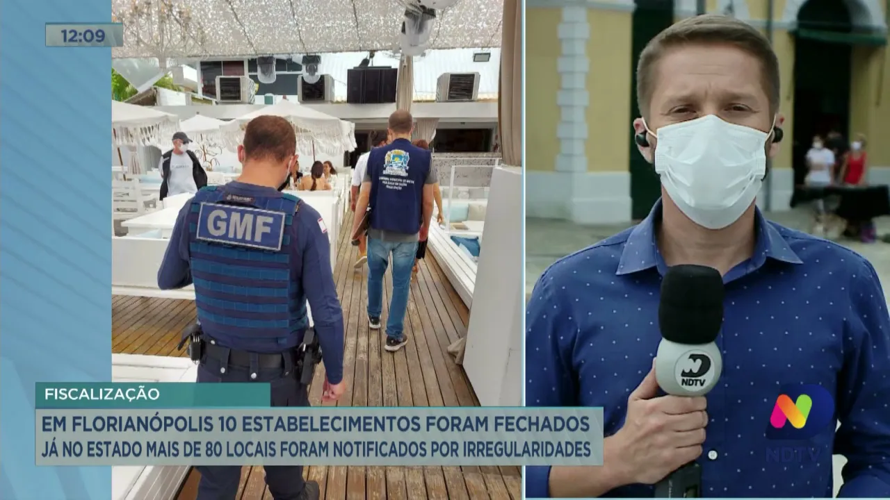 Fiscalização: dez estabelecimentos foram fechados em Florianópolis