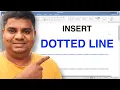 How To Set a Dotted Line In Word
