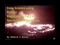 Data Science using Python Regression - Part 4 Normality of Residuals