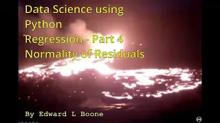 Data Science using Python Regression - Part 4 Normality of Residuals