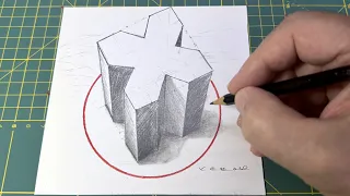 Drawing a 3D Letter X #minimalart #vamos #3ddrawing