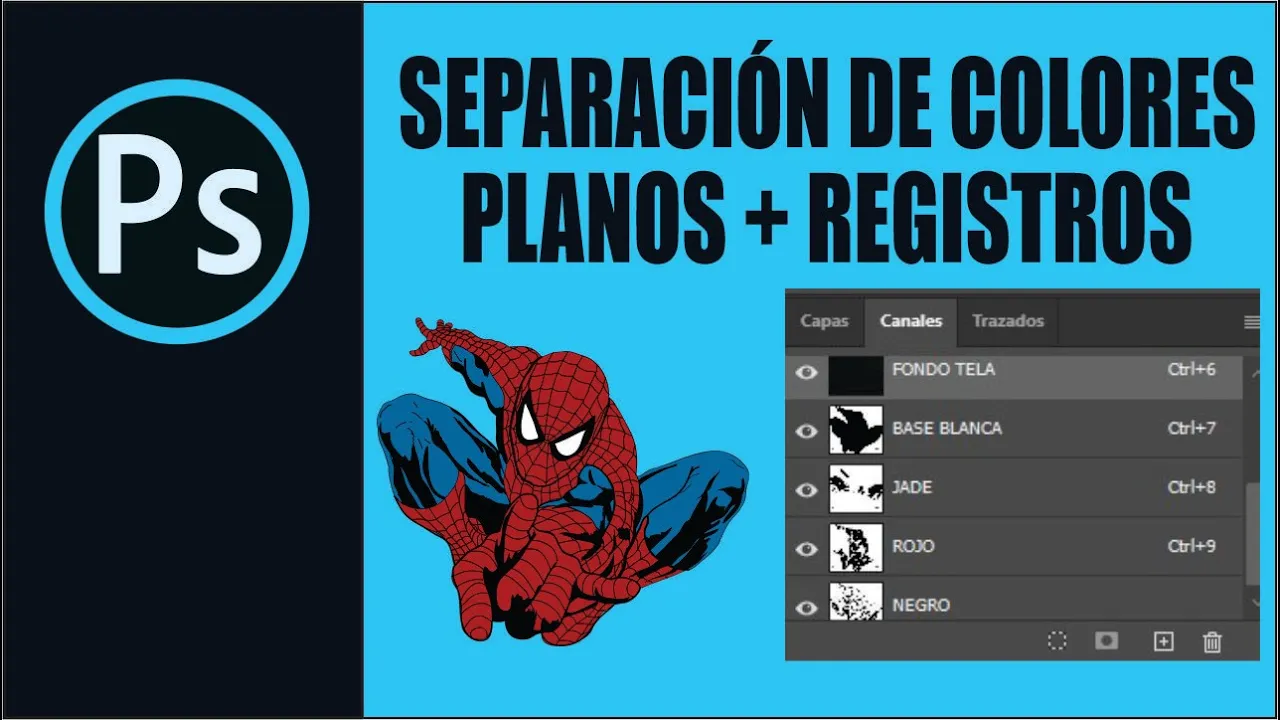 Separación de colores planos en photoshop + marcas de registro