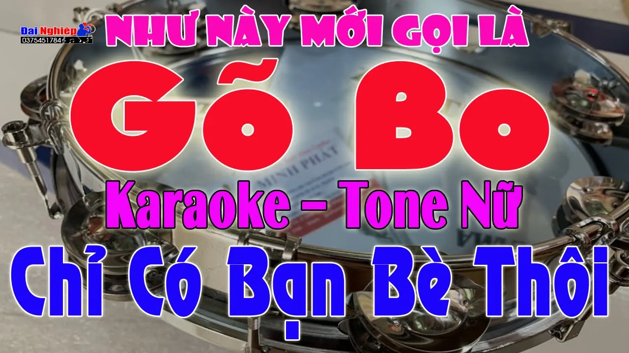 [ Bolero Gõ Bo ] Chỉ Có Bạn Bè Thôi Karaoke Tone Nữ Nhạc Sống Độc Và Lạ || Karaoke Đại Nghiệp