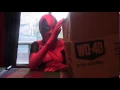 Deadpool carving a Pumpkin box