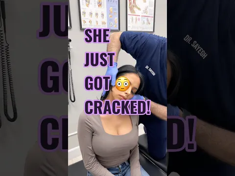 Her first visit to the chiropractor and she got CRACKED! #chiropractic #asmr