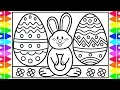 How to Draw an EASTER Bunny for Kids Fun Surprise Easter Bunny Easter Eggs Coloring Pages