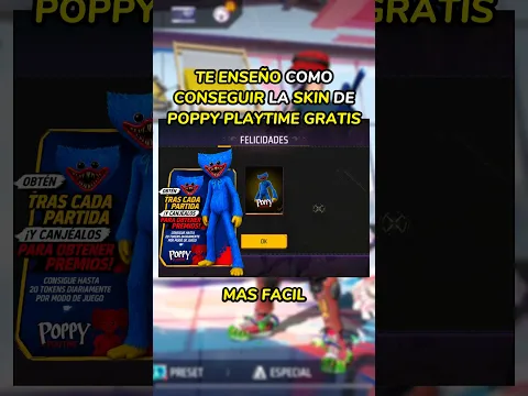 š„Como CONSEGUIR LA SKIN DE HUGGY WUGGY POPPY PLAYTIME GRATIS en freefire #freefire