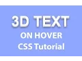 3D Text using css - CSS Tutorial CSS3