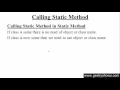 64 Calling Static method in static method in Java Programming Hindi