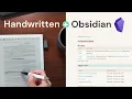 Academic HANDWRITTEN notes in OBSIDIAN iPad Remarkable Boox friendly workflow ft Supernote