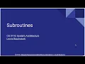Subroutines