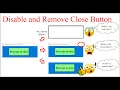Excel VBA - Disable and remove close button on UserForm
