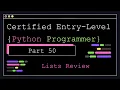 Certified Entry Level Python Programmer - Part 50