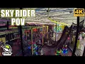 Sky Rider POV 4K 60FPS Urban Air Adventure Park Waterbury CT Zipline Coaster Non-Copyright