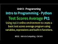 9 Python TestScores Pt1