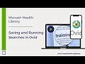 How to save searches in the Ovid Platform