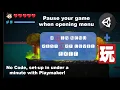 2D Platformer Unity Playmaker - Pause Your Game With This Simple Action