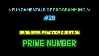 Prime Number Practice Question