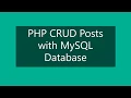 PHP CRUD Posts with Mysql Database Procedural Mysqli Part 1 Add form and query to insert data