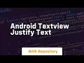 android textview justify text