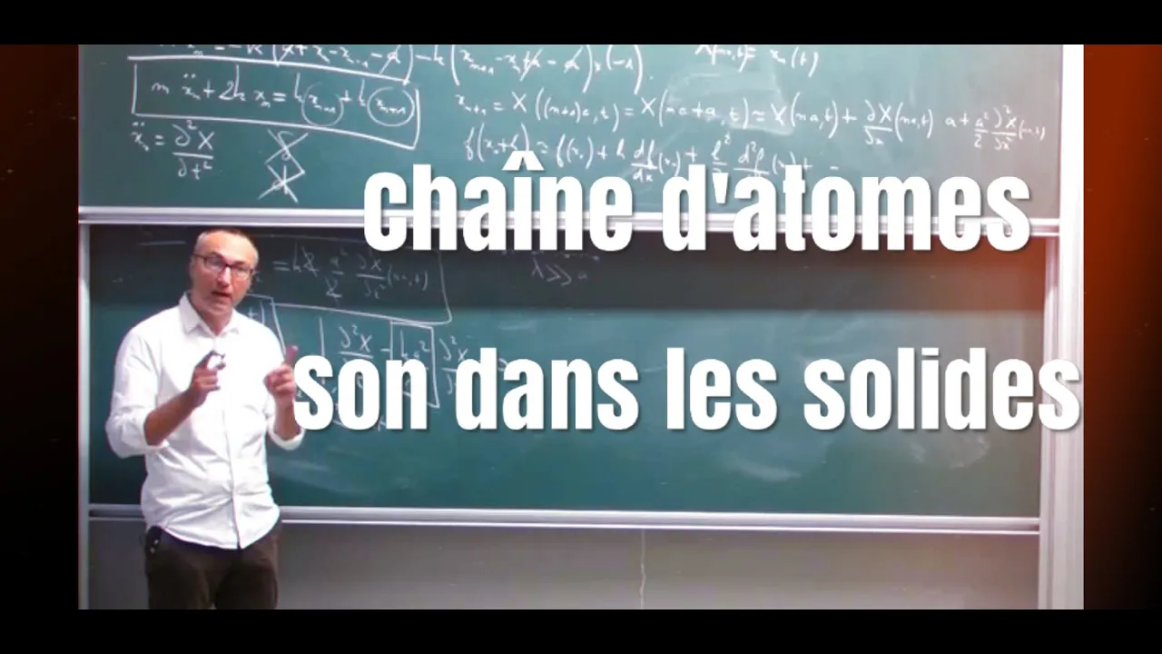 Cours physique PC/PSI: l'équation des ondes le long d'une chaîne infinie d'oscillateurs