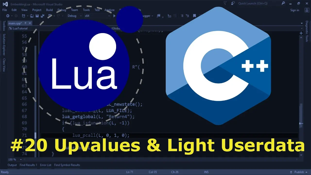 Embedding Lua in C++ #20 - Upvalues & Light Userdata