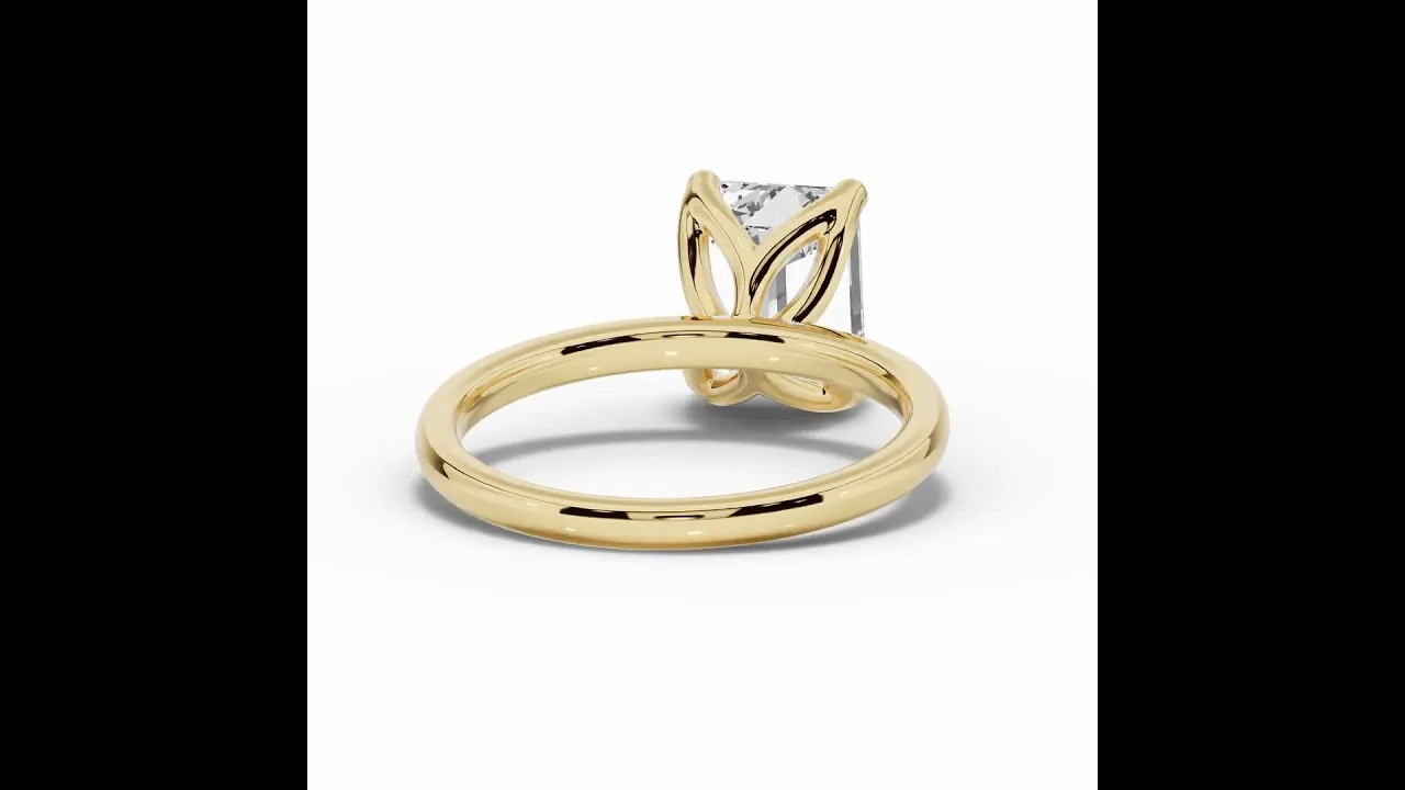 Emerald Cut Lustre Solitaire