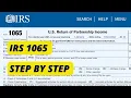 IRS Form 1065 Walkthrough IRS Tax Form 1065 Step By Step Explained Partnership Tax Return
