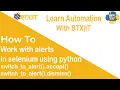 How to handle alerts in selenium using python Switch to Lesson Urdu Hindi