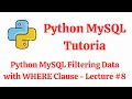 Python MySQL - Filtering Data with WHERE Clause Python MySQL Tutorial