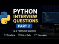 Python Interview Questions Answers Part 2 Functions List vs Tuple Namespace