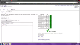 Daniel completes Codingbat com s Basic Logic exercises while listening to Undertale