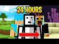 Playing Minecraft for 24 HOURS Straight FULL MINECRAFT MOVIE