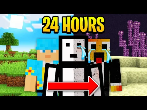 Download MP3 We Played Minecraft for 24 Hours STRAIGHT! [FULL MOVIE]